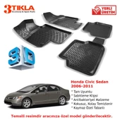 Honda Civic Sedan 2006-2011 Premium 3D Havuzlu Paspas Seti - 1