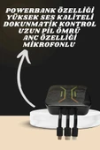 Powerbank Kulaklık ve 7 Kordonlu Akıllı Saat Çoklu Şarj Girişi Bluetooth Bağlantılı - 2