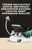 7 Kordonlu Akıllı Saat Ve Aynalı Bluetooth Kulaklık Powerbank Dijital Göstergeli - 2