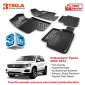 Volkswagen Tiguan 2007-2015 Premium 3D Havuzlu Paspas Seti - 1