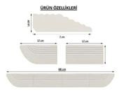 3YK.3d 1,8 cm x 68 cm Yükseklik (( BEYAZ )) Tüm Robot Süpürge, Tekerlekli sandalye'ler için KAPI EŞİK RAMPASI - 3