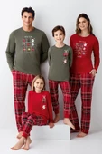 Arnetta Erkek Çocuk Aile %100 Pamuk 4 Mevsim New Year Uzun Kollu Pijama Takım - 2