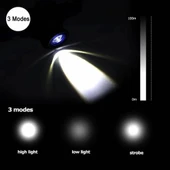 F-323 Q5 Led Lityum Polimer Su Geçirmez Şarjlı Kafa Feneri thumbnail 5