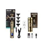 Pro 2 İn 1 Vintage Traş Makinesi Şarjlı Dijital Göstergeli Aliminyum Gövde thumbnail 2