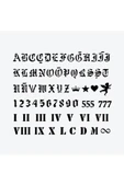 One Spray Tattoo Abc&123 Gotik Font Dövme Şablon Seti (SPREYSİZ) thumbnail 3