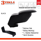 Dacia Dokker 2021 Delmesiz Çelik Ayaklı Siyah Kolçak Kol Dayama - 2