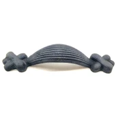 Antika Tarz Dekoratif Pirinç Örgü Mobilya Kulbu - 22x120 Mm, Oksit - 1