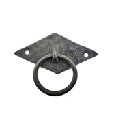 Antika Tarz Dekoratif Pirinç Yan Baklava Kapı Kulbu - 41x82 Mm, Oksit - 1