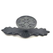 Antika Tarz Dekoratif Pirinç Çiçek Düğme - 27x70 Mm, Oksit - 1