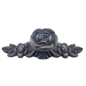 Antika Tarz Dekoratif Pirinç Gül Düğme - 30x100 Mm, Oksit - 1