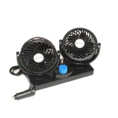 360 Derece Hareketli Çiftli Araç İçi Vantilatör 12V - 1