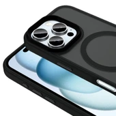 iPhone 16 Pro Kılıf Mat Arka Yüzey Wireless Şarj Özellikli Flet M-safe Kapak thumbnail 3