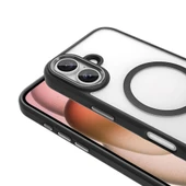 iPhone 16 Plus Kılıf Wireless Şarj Özellikli Krom M-safe Silikon Kapak thumbnail 11