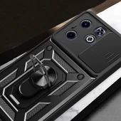 İnfinix Smart 8 Kılıf Magnetik Standlı Kamera Korumalı Sürgülü Vega Kapak thumbnail 6