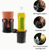 2’si 1 Arada Ayarlanabilir Araç Bardak Tutucu, Genişleyebilir Üst Kısım 3”-6.2”, Şişe Adaptörü, Araba Organizatörü, Dayanıklı Taban, Ramblers Hydroflask Uyumlu, Modern Araç Düzenleyic - 1