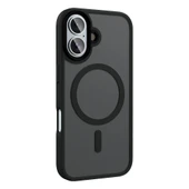 iPhone 16 Plus Kılıf Mat Arka Yüzey Wireless Şarj Özellikli Flet M-safe Kapak thumbnail 6