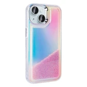 iPhone 15 Kılıf Airbagli Renkli Arka Yüzey Boncuk Tasarımlı Kumul Kapak thumbnail 3