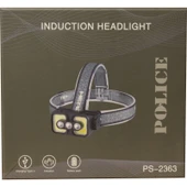 Polıce PS-2363 Üç Renk Işıklı,şarjlı, Sensörlü Kafa Feneri thumbnail 1