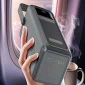 50.000mAh Dijital Göstergeli Çoklu Kablolu Taşınabilir 22.5W Hızlı Şarjlı 3 Mod Fenerli Powerbank Kamp Uyumlu Dayanıklı 5 Cihazı Aynı Anda Şarj Edebilir thumbnail 4