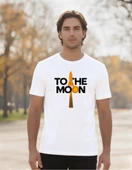 DEVISSO TRADERS To the Moon - Bitcoin - Trader, Borsaci Erkek Beyaz T-Shirt - 2