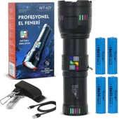 Watton Lazer Etkili Profesyonel El Feneri 30.000 Lümen WT-631 thumbnail 1