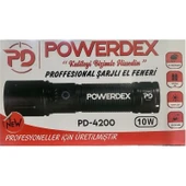 Powerdex PD-4200 Yağmur Suyu Geçirmez 10WATT Süper LED Profesyonel Şarjlı El Feneri - 3