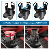 2’si 1 Arada Ayarlanabilir Araç Bardak Tutucu, Genişleyebilir Üst Kısım 3”-6.2”, Şişe Adaptörü, Araba Organizatörü, Dayanıklı Taban, Ramblers Hydroflask Uyumlu, Modern Araç Düzenleyic - 5