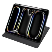 iPad Pro 13 2024 Kılıf Termik Kalem Bölmeli Dönebilen Standlı Kılıf thumbnail 2