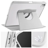 iPad Pro 13 2024 Kılıf Termik Kalem Bölmeli Dönebilen Standlı Kılıf thumbnail 7