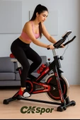 Kırmızı Spinning Bisiklet – Ev Tipi Profesyonel Kondisyon Bisikleti - 3