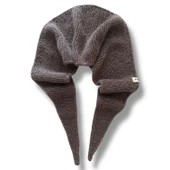 Pofuduk Sophie Örgü Eşarp Fular Şal PFDKF2 Kahverengi thumbnail 4