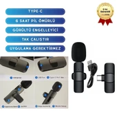 K9 Android Uyumlu Kablosuz Yaka Mikrofonu – Gürültü Engelleme, Uzun Menzil, Profesyonel Ses Kalitesi, Tak-Çalıştır Kullanım thumbnail 1