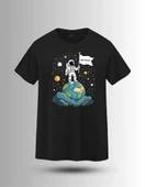 DEVISSO TRADERS On Top of the World - Traders, Borsaci Kadın Siyah T-Shirt - 3