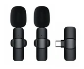 Kablosuz Wireless Lavaller Type-C 2 Yaka Mikrofonlu Mikrofon – Kristal Netlikte Ses, Uzun Menzil, Taşınabilir, Yüksek Performans thumbnail 2