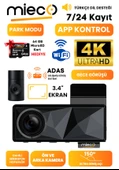 Mieco A11 Wifi/ 4k Uhd/ 150 Ultra Geniş Açı/ Adas/ Araç Kamerası - 1