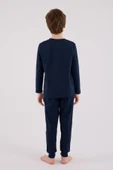 U.S. Polo Assn. Garson Erkek Çocuk Uspa %100 Pamuklu Uzun Kollu Pijama Takım - 6