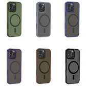 iPhone 16 Pro Max Kılıf M-safe Şarj Özellikli Mat Arka Yüzey Sio Kapak thumbnail 2