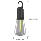 Rustik Taşınabilir Şarjlı Tasarruflu Ampul 10W Led Lamba Type-c Şarj Askılı Asma Aydınlatma T020 (5250) - 2