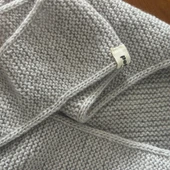 Pofuduk Sophie Örgü Eşarp Fular Şal PFDKF4 Simli Gri thumbnail 6