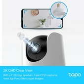 TP-Link Tapo C225 2K QHD WiFi Yapay Zeka Ev Güvenliği Kamerası thumbnail 2