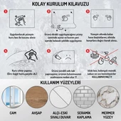 70x70cm Statik İz Bırakmaz Kağıt Renkli Çarpım Tablosu (5250) - 4