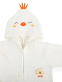 Bebitof %100 Pamuk Civciv Desenli Bebek Bornoz Seti BBTF.EKR.30038 - 8