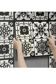 30cmx30cm 10 Adet Yapışkanlı Osmanlı çini Floor Pvc Panel  Zemin Kaplama Paneli Arkası Kauçuklu 2124 - 7