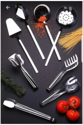 Smeraldo 8 Parça Kepçe ve Maşa Seti - 1