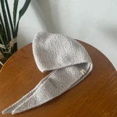 Pofuduk Sophie Örgü Eşarp Fular Şal PFDKF4 Simli Gri thumbnail 4