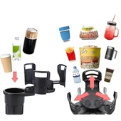 2’si 1 Arada Ayarlanabilir Araç Bardak Tutucu, Genişleyebilir Üst Kısım 3”-6.2”, Şişe Adaptörü, Araba Organizatörü, Daya - 10