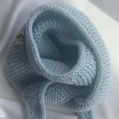 Pofuduk Sophie Örgü Eşarp Fular Şal PFDKF1 Baby Blue thumbnail 1