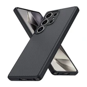 Samsung S25 Ultra Kılıf M-safe Şarj Özellikli Karbon Fiber Tasarımlı Elnino Kapak thumbnail 9