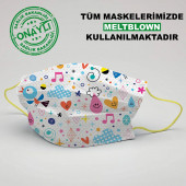 Çizim Desen Çocuk Maske (5 Adet) - 1