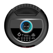 GD-2402 Dijital LED Göstergeli FM Radyolu Mikrofonlu RGB TWS Çift 4 inç Stereo Bass Kablosuz Karaoke Hoparlör thumbnail 6